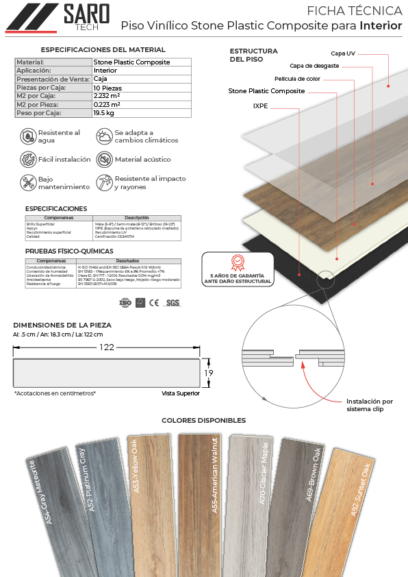 Piso Vinílico (Stone Plastic Composite)