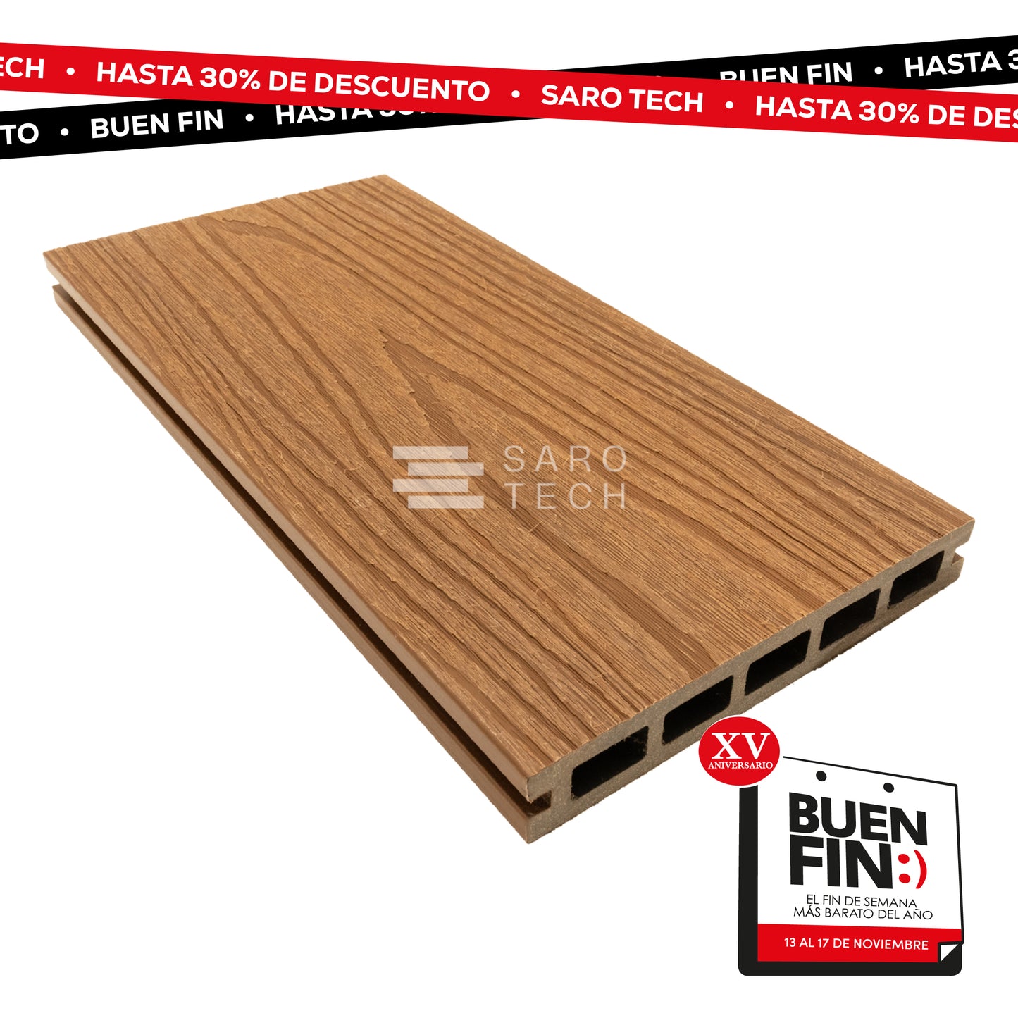 Deck de Exterior Coextruido (6 Piezas)