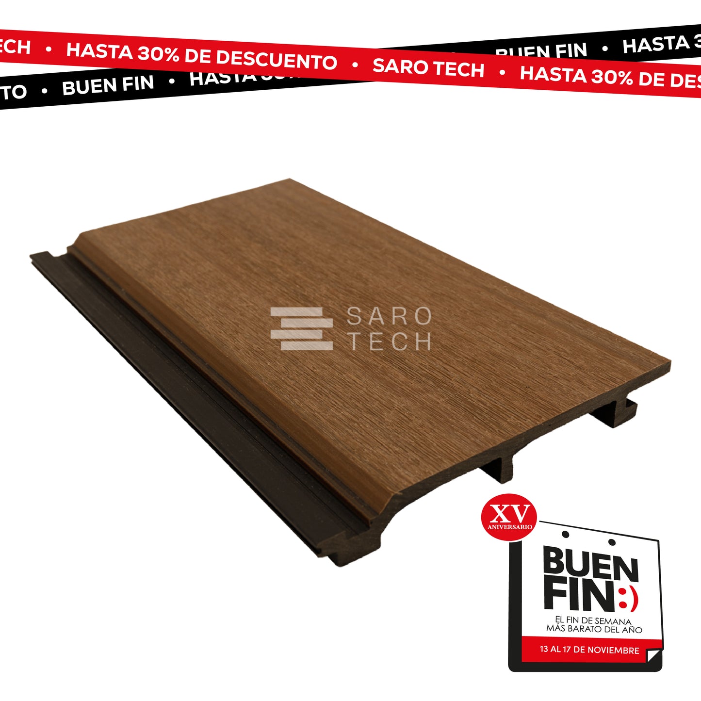 Deck para Muro/Wall Cladding Coextruido (8 Piezas)