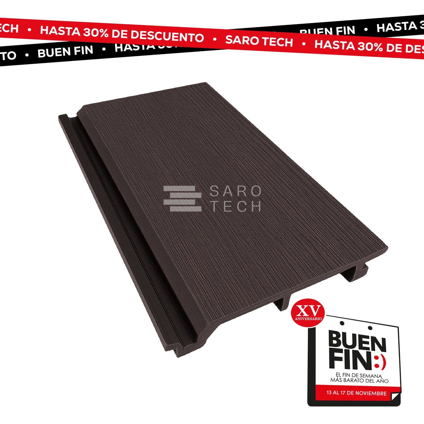 Deck para Muro/Wall Cladding Coextruido (8 Piezas)